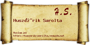 Huszárik Sarolta névjegykártya